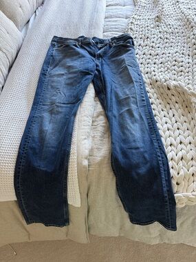 Hudson Jeans Dark Blue Straight-Leg Jeans